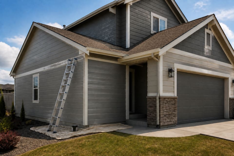 Ordinary Nampa-area house suggesting a repair-versus-sale decision on older or later housing stock. Illustrative property.